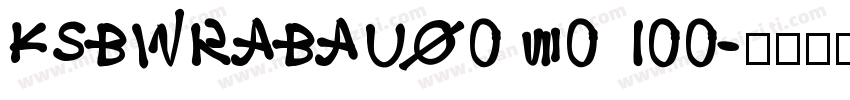 KSBWRABAUO0 70 100字体转换